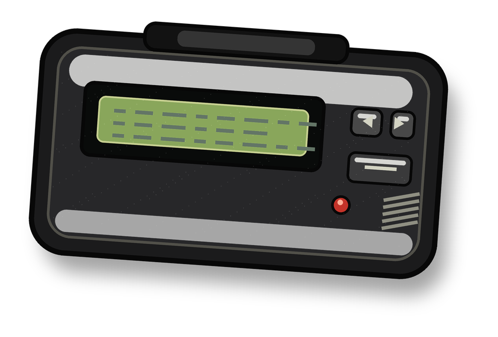 Retro 90s pager illustration